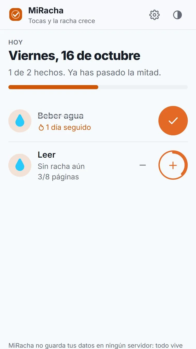 Hoy: un toque y hecho, con la racha a la vista